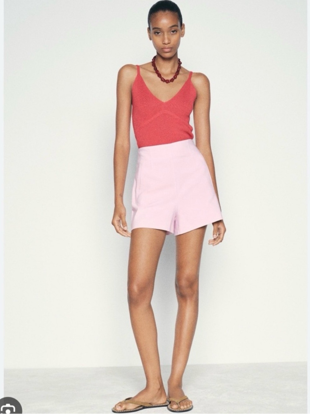 NWT Zara Light Pink High Waist Tailored Shorts Size Small and Medium